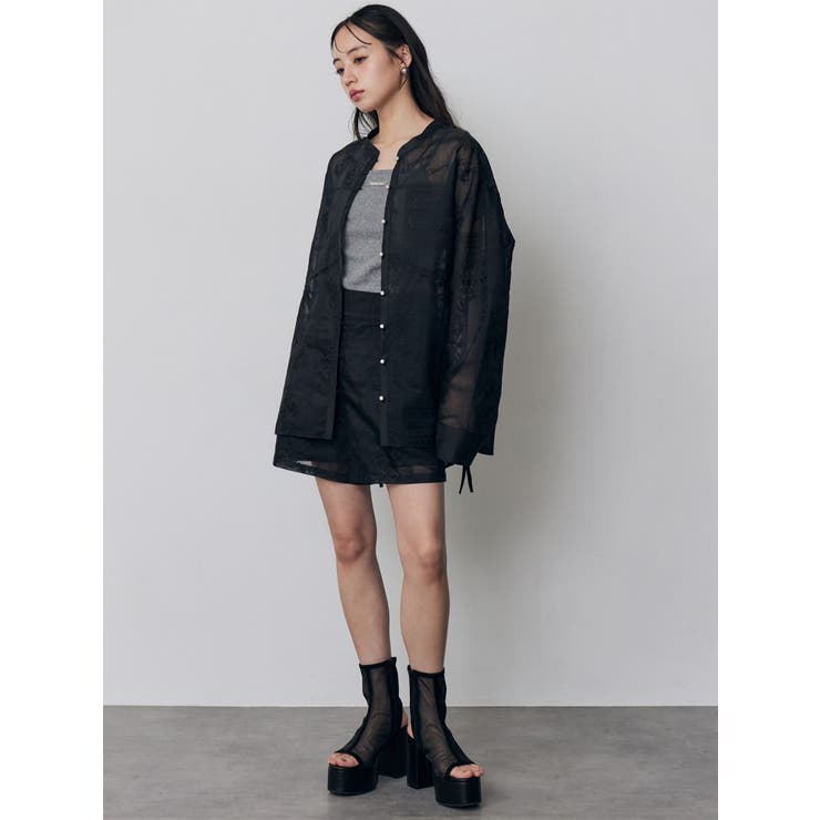 ウエストドロストシアーレースシャツ【セットアップ着用可】 | MURUA | 詳細画像31 