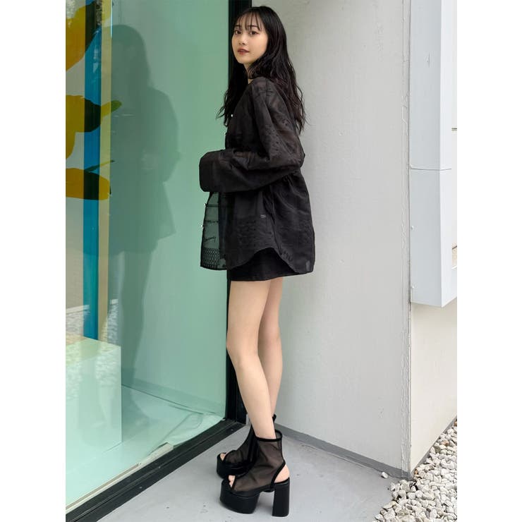 ウエストドロストシアーレースシャツ【セットアップ着用可】 | MURUA | 詳細画像36 