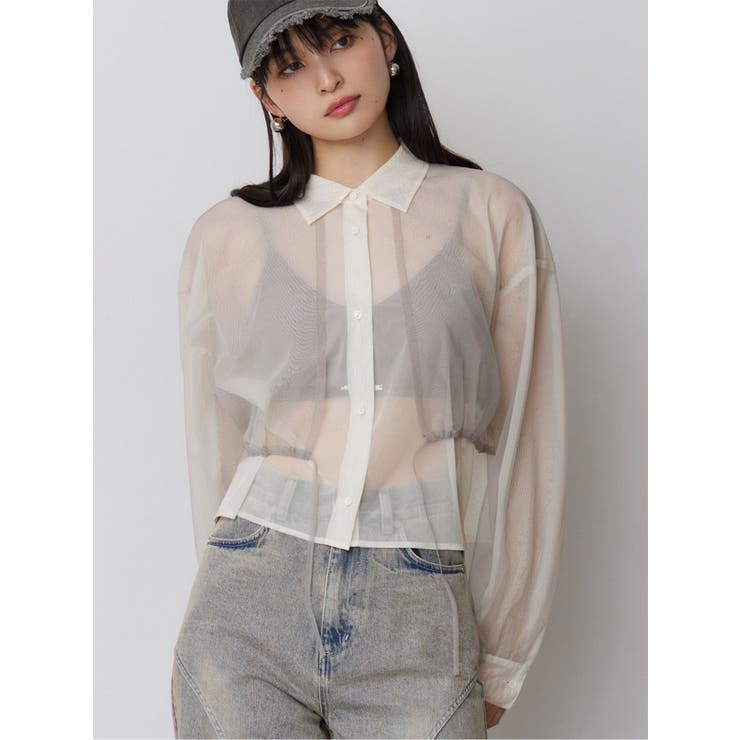 チュールレイヤードシャツ | MURUA | 詳細画像1 