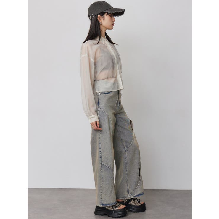 チュールレイヤードシャツ | MURUA | 詳細画像10 