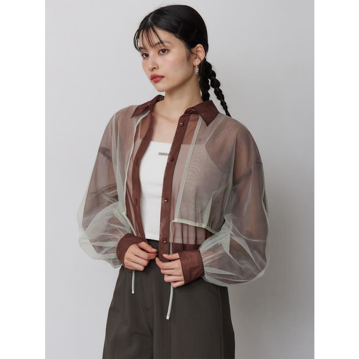 チュールレイヤードシャツ | MURUA | 詳細画像12 