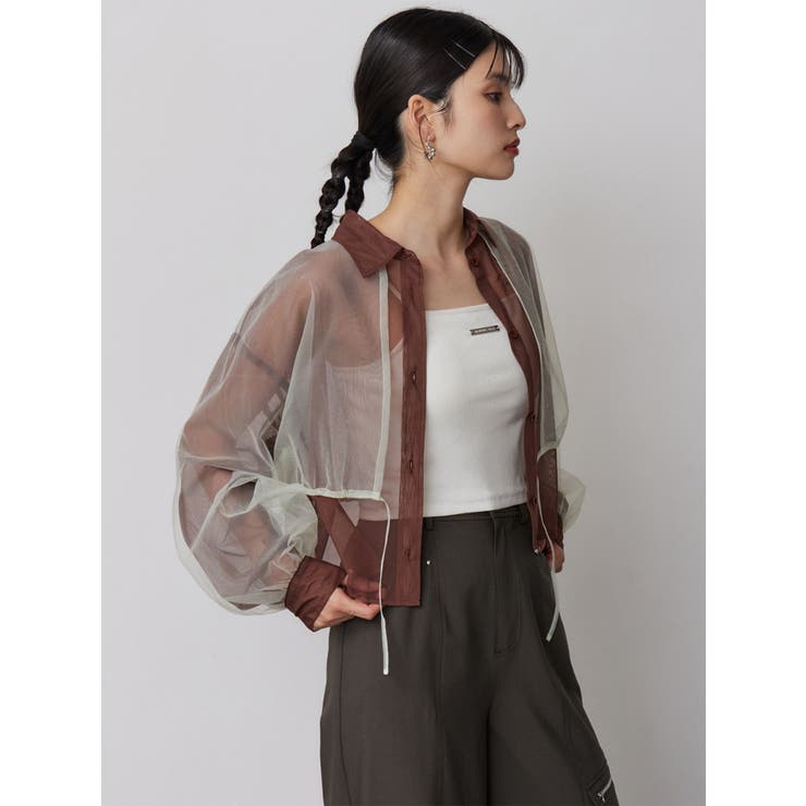 チュールレイヤードシャツ | MURUA | 詳細画像14 