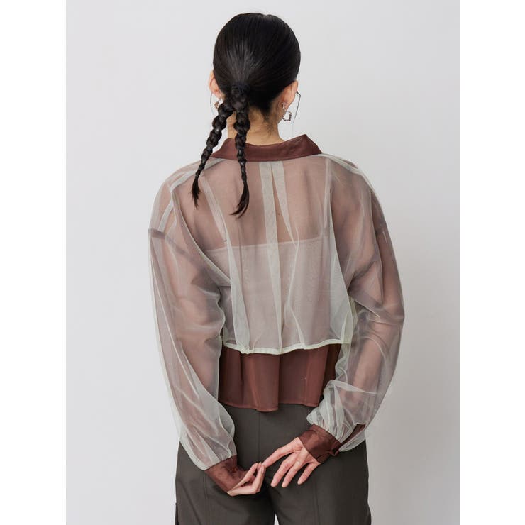 チュールレイヤードシャツ | MURUA | 詳細画像15 