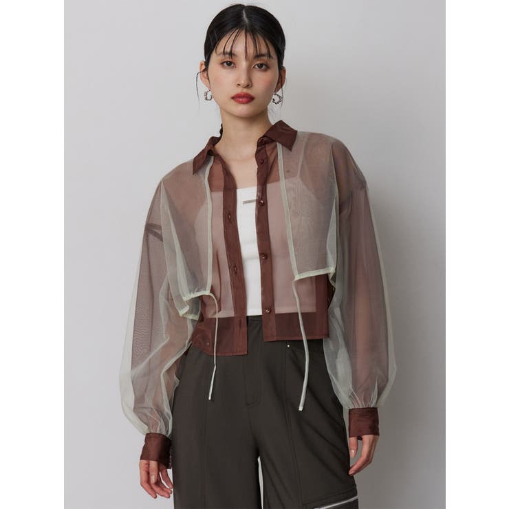 チュールレイヤードシャツ | MURUA | 詳細画像2 