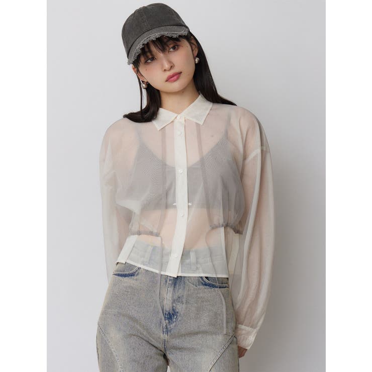 チュールレイヤードシャツ | MURUA | 詳細画像7 