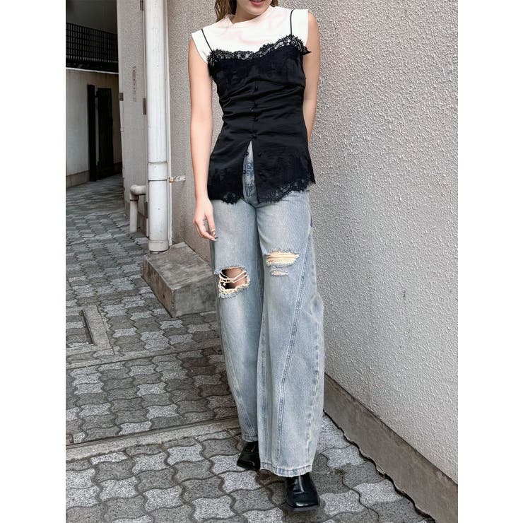 レースドッキングキャミソール | MURUA | 詳細画像6 