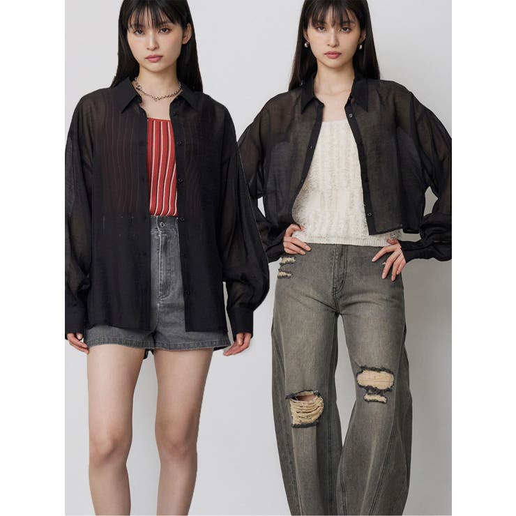 ブラック | マットシアーシャツ | MURUA