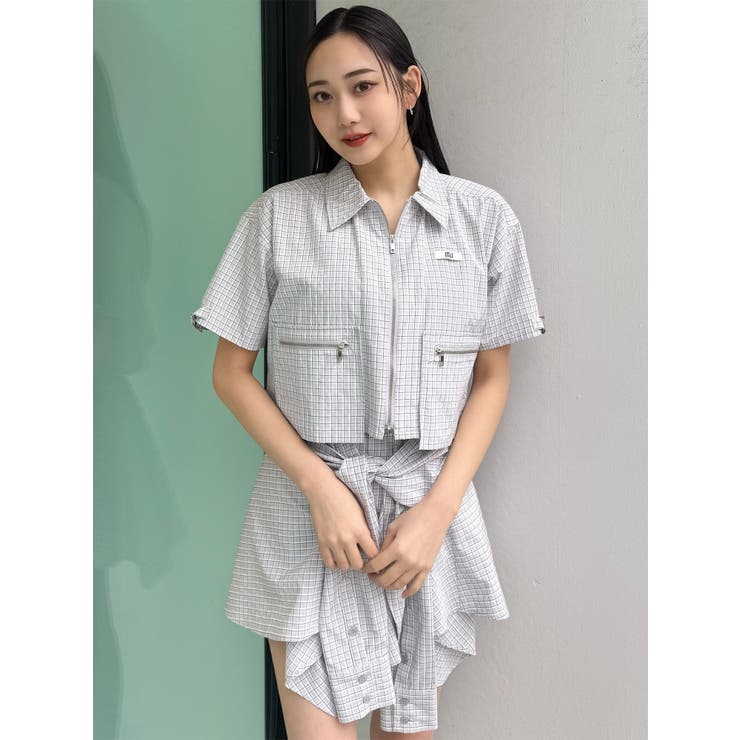 ZIPハーフスリーブシャツ【セットアップ着用可】 | MURUA | 詳細画像21 