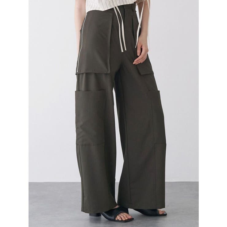 カーキ | ZIPカーゴパンツ | MURUA