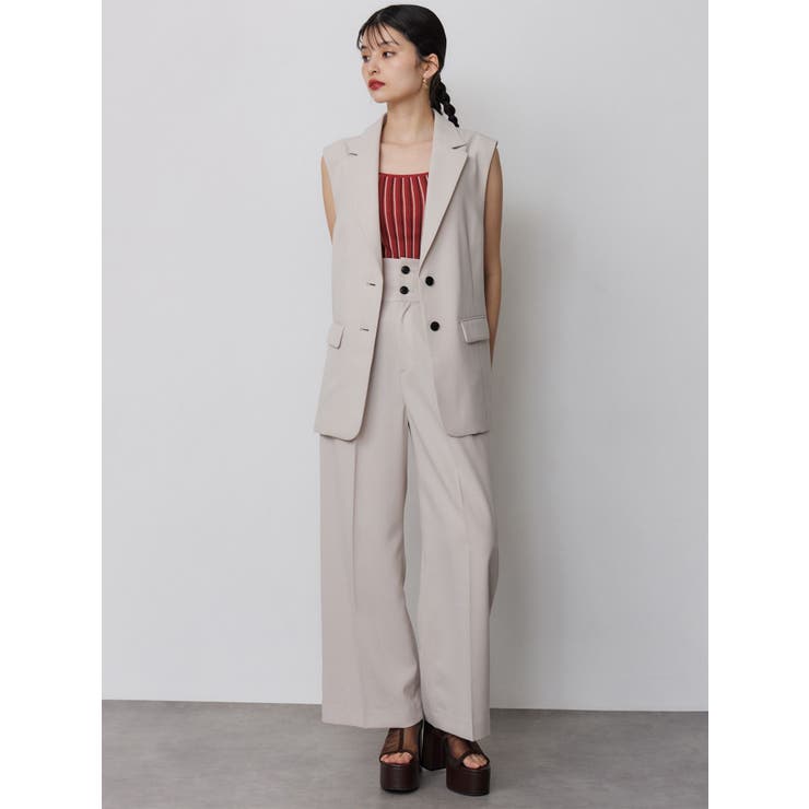 ハイウエストセンプレワイドパンツ【セットアップ着用可】【接触冷感】 | MURUA | 詳細画像12 