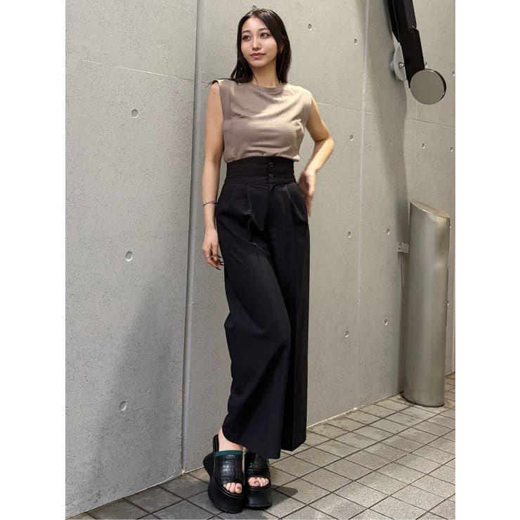ハイウエストセンプレワイドパンツ【セットアップ着用可】【接触冷感】 | MURUA | 詳細画像27 