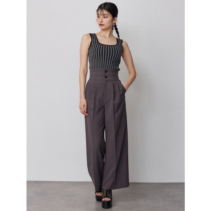 ハイウエストセンプレワイドパンツ【セットアップ着用可】【接触冷感】 | MURUA | 詳細画像8 