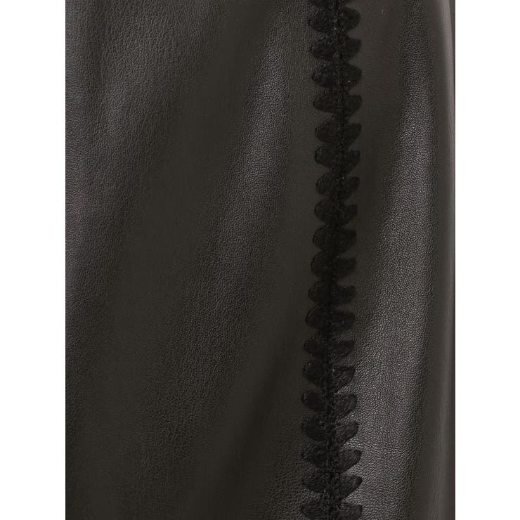 クロシェドッキングフェイクレザースカート | MURUA | 詳細画像28 