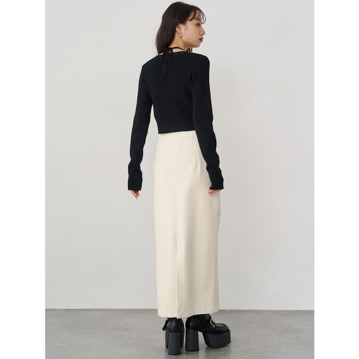 クロシェドッキングフェイクレザースカート | MURUA | 詳細画像9 