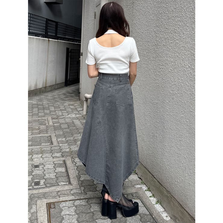 ウォッシュアシメラッフルZIPスカート | MURUA | 詳細画像15 