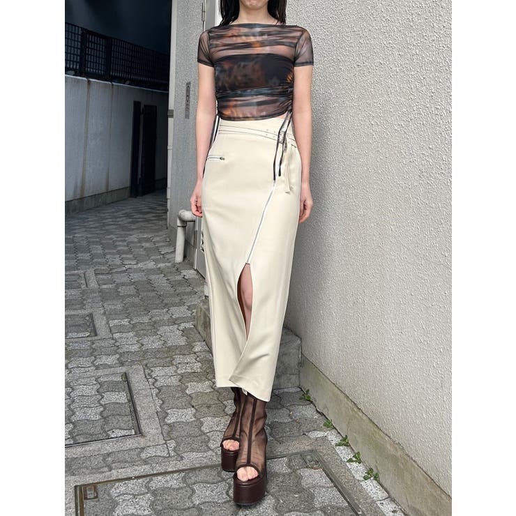 ダブルベルトアシメZIPスカート | MURUA | 詳細画像12 