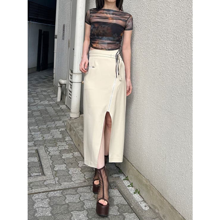 ダブルベルトアシメZIPスカート | MURUA | 詳細画像13 