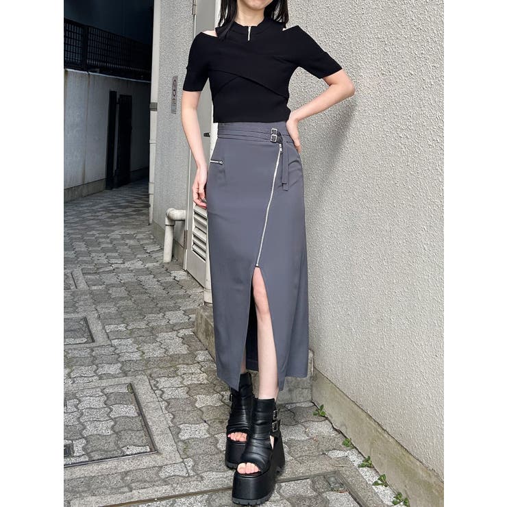 ダブルベルトアシメZIPスカート | MURUA | 詳細画像17 