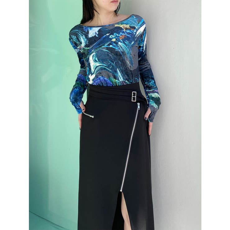 ダブルベルトアシメZIPスカート | MURUA | 詳細画像7 