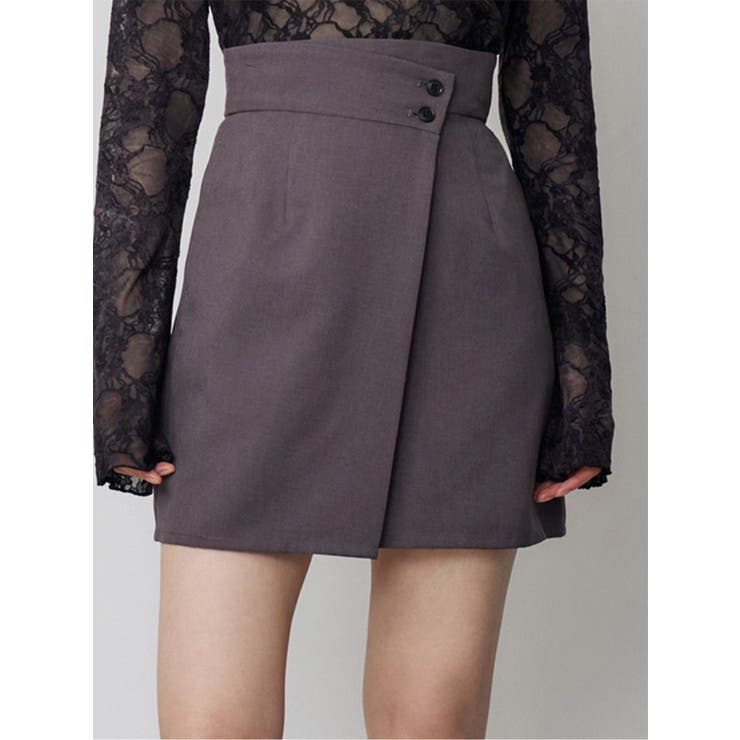 グレー | ラップライクミニスカート【セットアップ着用可】【接触冷感】 | MURUA