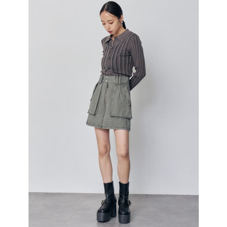 フロントZIPアウトポケットミニスカート | MURUA | 詳細画像10 