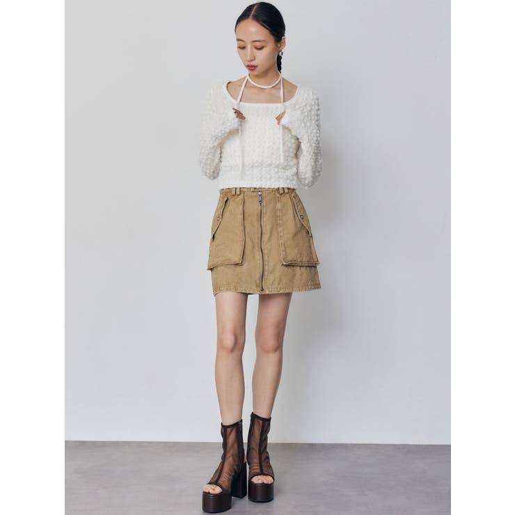 フロントZIPアウトポケットミニスカート | MURUA | 詳細画像14 