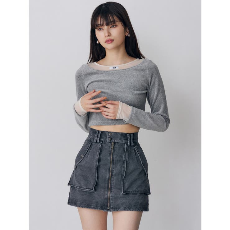 フロントZIPアウトポケットミニスカート | MURUA | 詳細画像24 