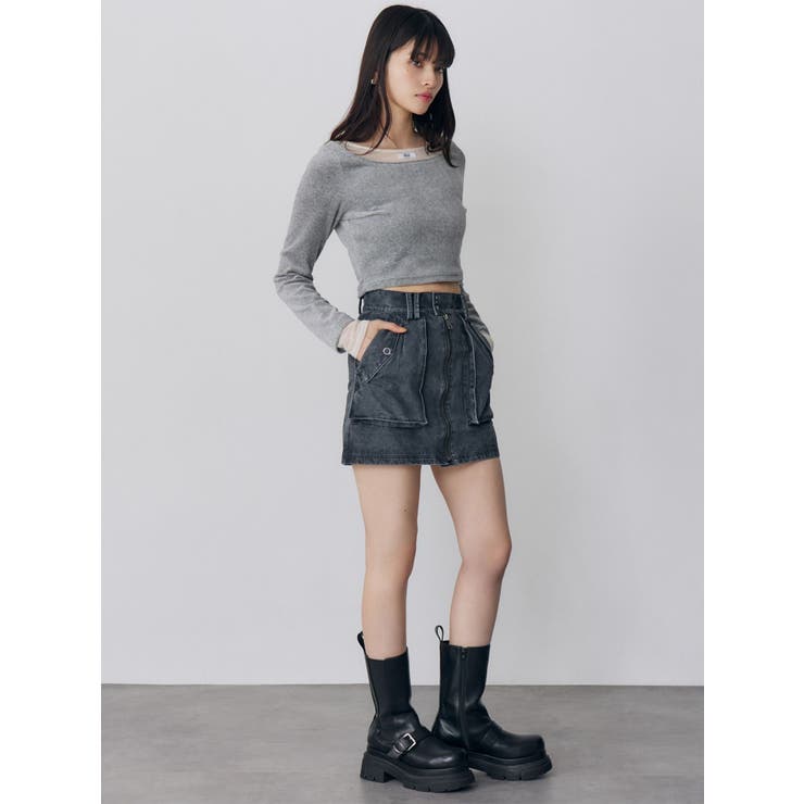 フロントZIPアウトポケットミニスカート | MURUA | 詳細画像28 