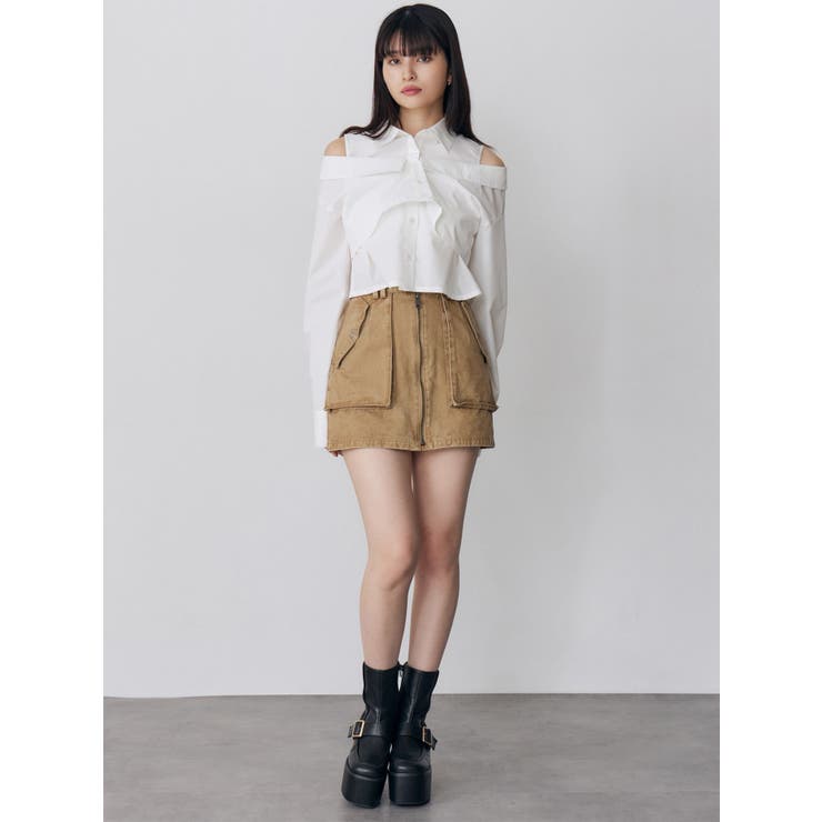 フロントZIPアウトポケットミニスカート | MURUA | 詳細画像34 