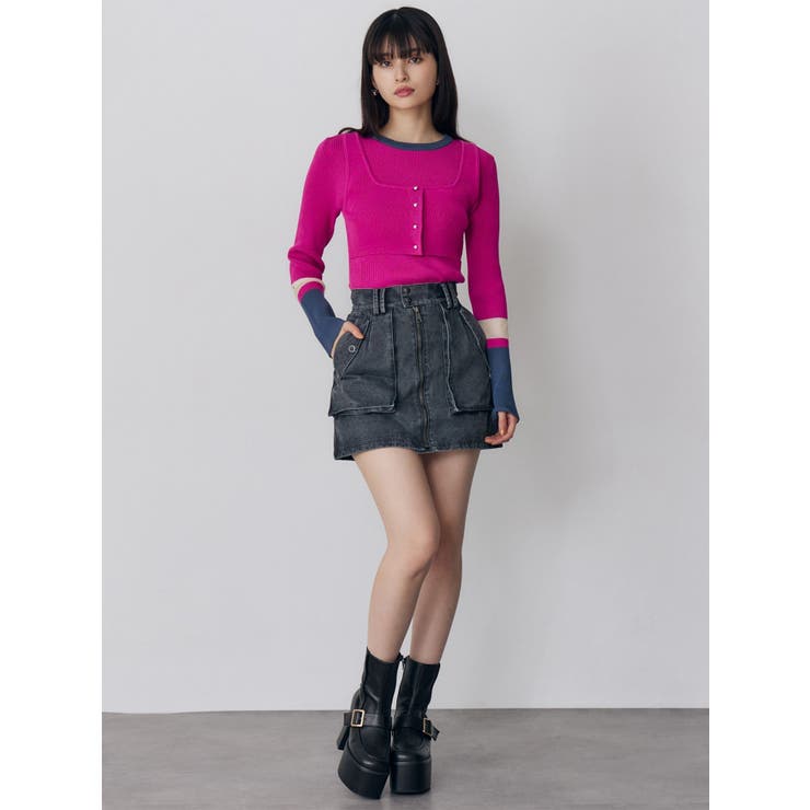 フロントZIPアウトポケットミニスカート | MURUA | 詳細画像39 