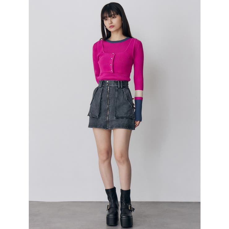 フロントZIPアウトポケットミニスカート | MURUA | 詳細画像40 