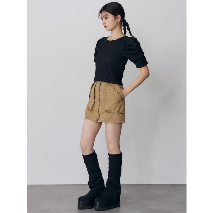 フロントZIPアウトポケットミニスカート | MURUA | 詳細画像45 