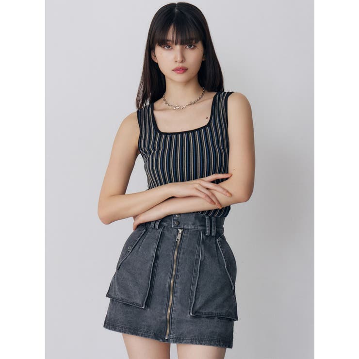 フロントZIPアウトポケットミニスカート | MURUA | 詳細画像47 