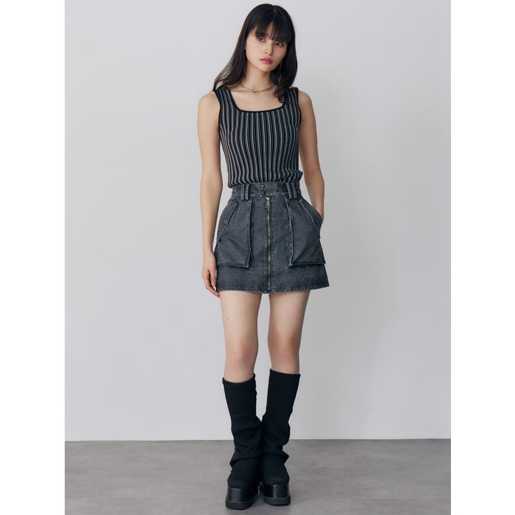 フロントZIPアウトポケットミニスカート | MURUA | 詳細画像48 