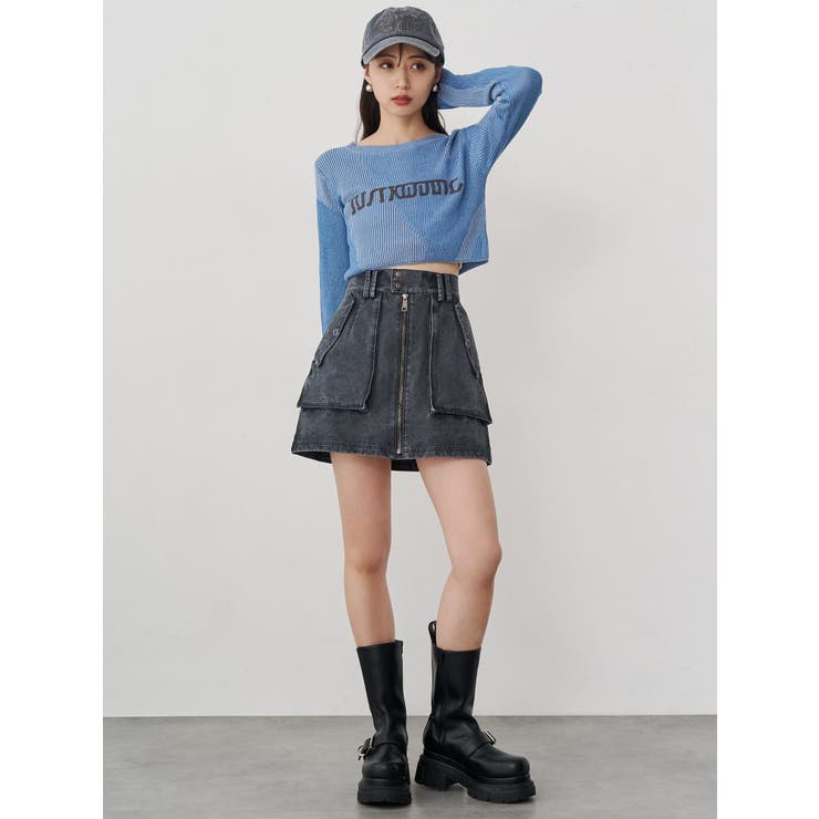 フロントZIPアウトポケットミニスカート | MURUA | 詳細画像6 