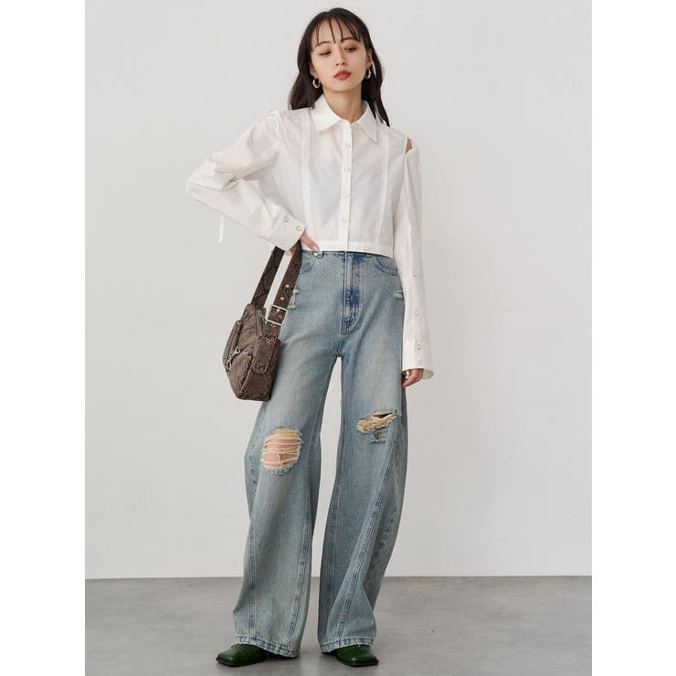 バレルレッグクラッシュデニム | MURUA | 詳細画像2 