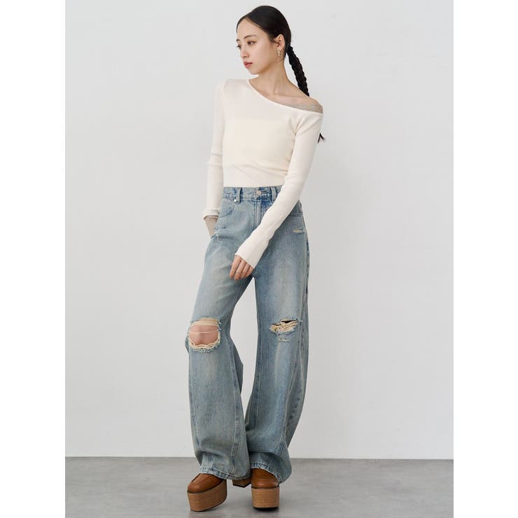 バレルレッグクラッシュデニム | MURUA | 詳細画像22 