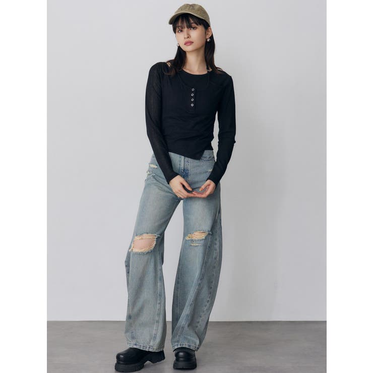 バレルレッグクラッシュデニム | MURUA | 詳細画像27 