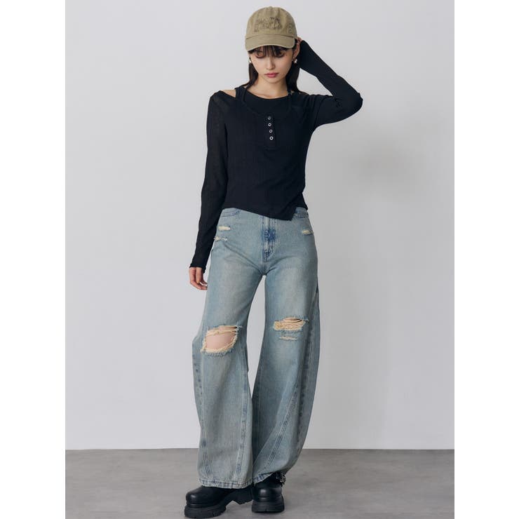 バレルレッグクラッシュデニム | MURUA | 詳細画像28 