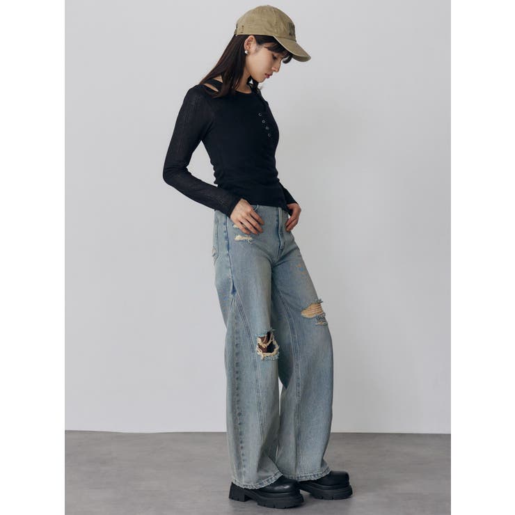 バレルレッグクラッシュデニム | MURUA | 詳細画像29 