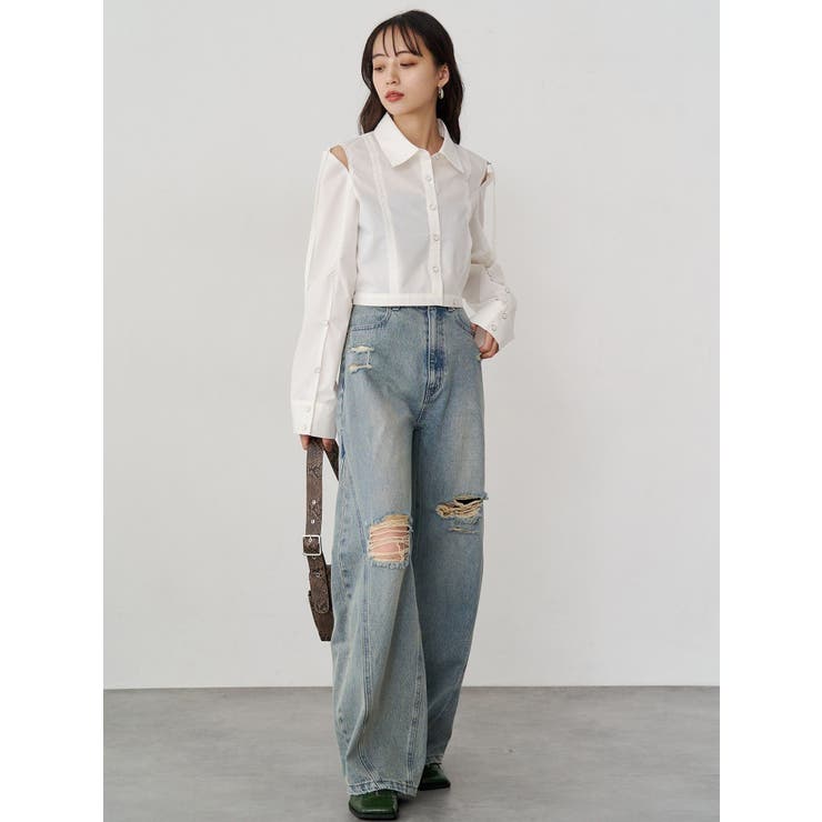 バレルレッグクラッシュデニム | MURUA | 詳細画像5 