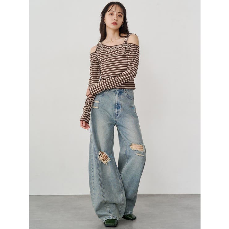 バレルレッグクラッシュデニム | MURUA | 詳細画像9 