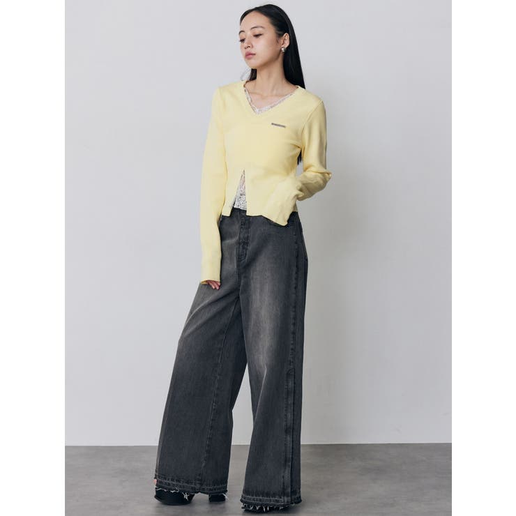 サイドZIPスリットワイドデニム【セットアップ着用可】 | MURUA | 詳細画像10 