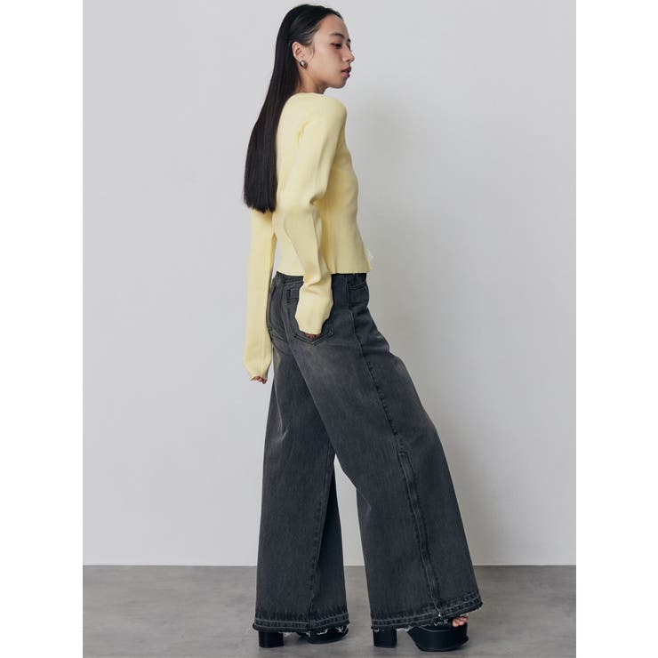 サイドZIPスリットワイドデニム【セットアップ着用可】 | MURUA | 詳細画像11 