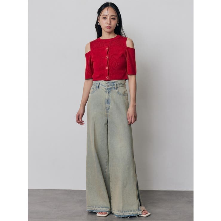 サイドZIPスリットワイドデニム【セットアップ着用可】 | MURUA | 詳細画像12 