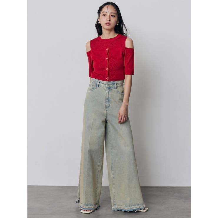 サイドZIPスリットワイドデニム【セットアップ着用可】 | MURUA | 詳細画像13 