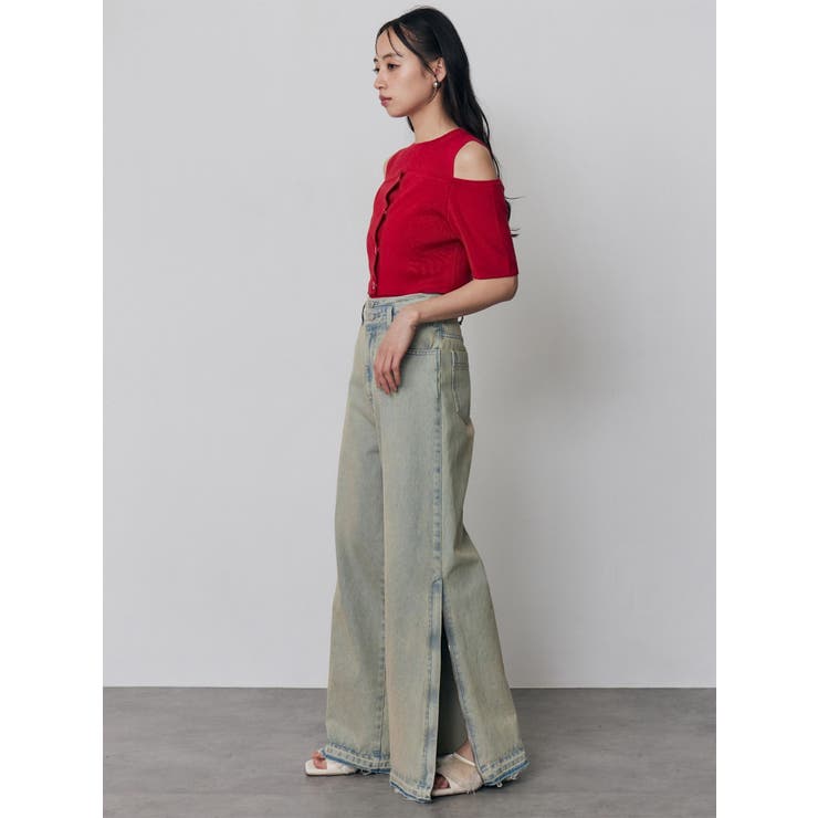 サイドZIPスリットワイドデニム【セットアップ着用可】 | MURUA | 詳細画像14 