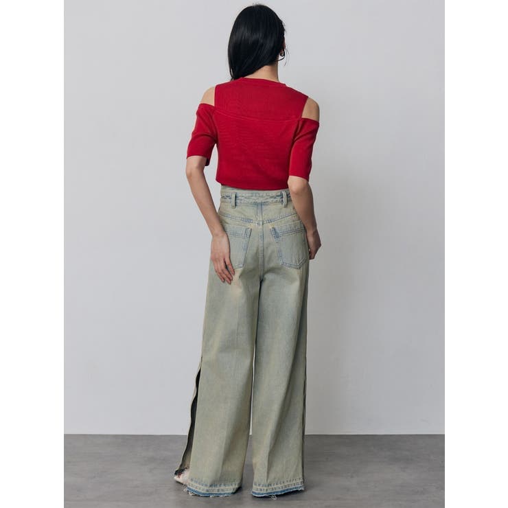 サイドZIPスリットワイドデニム【セットアップ着用可】 | MURUA | 詳細画像16 