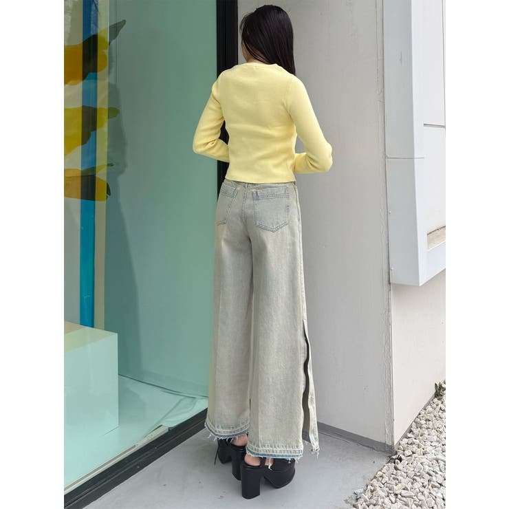 サイドZIPスリットワイドデニム【セットアップ着用可】 | MURUA | 詳細画像21 