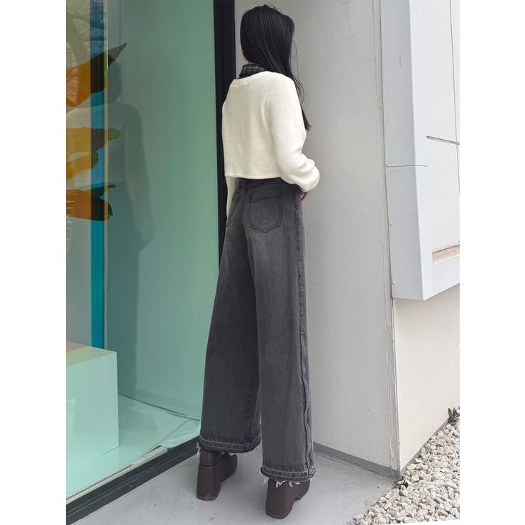 サイドZIPスリットワイドデニム【セットアップ着用可】 | MURUA | 詳細画像26 